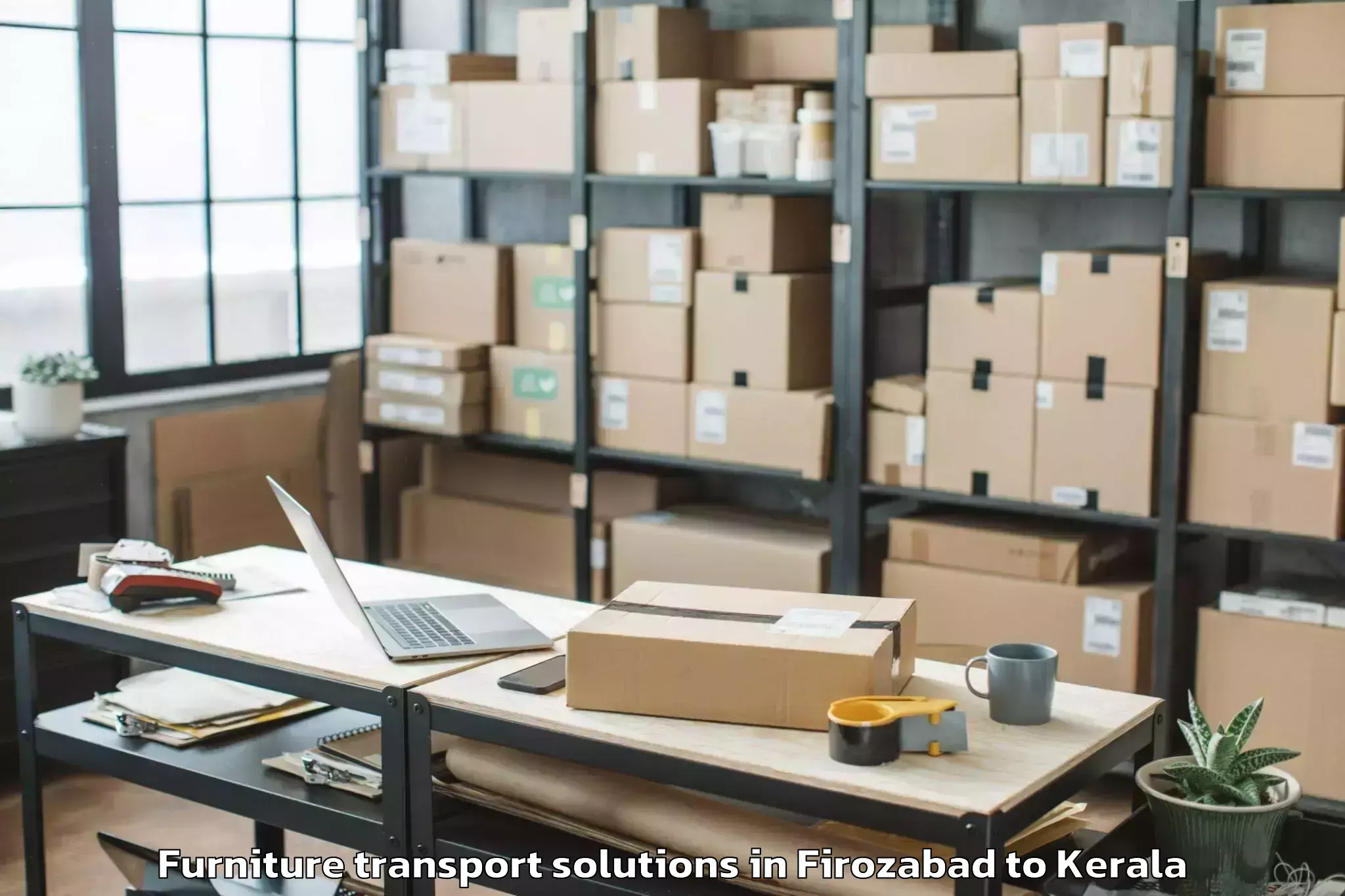 Hassle-Free Firozabad to Rp Mall Calicut Furniture Transport Solutions